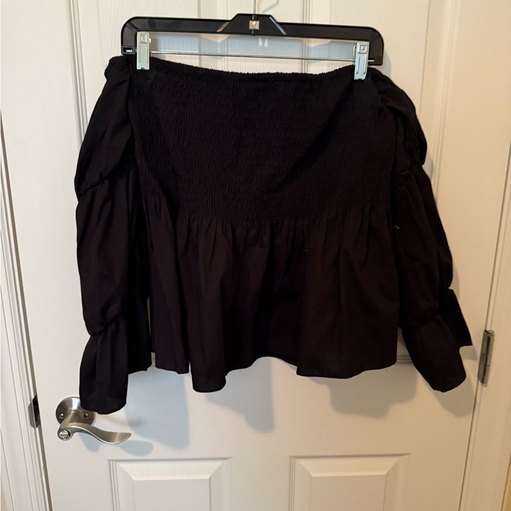 Express Black Off the Shoulder Top